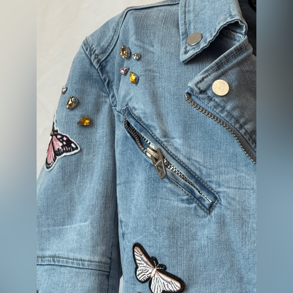 235 - V Cristina Denim Jacket with Butterfly Details - Picture 2 of 8